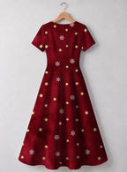 "Heko" Sweetheart Midi Dress — back flat