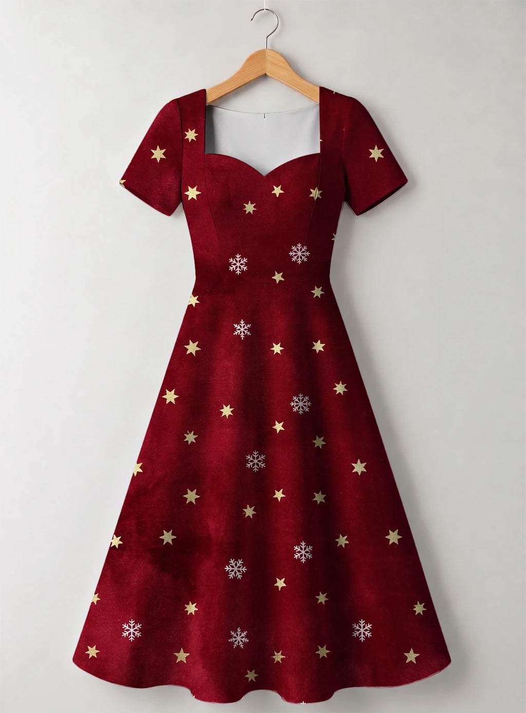 "Heko" Sweetheart Midi Dress — front flat