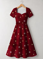 "Heko" Sweetheart Midi Dress — front flat