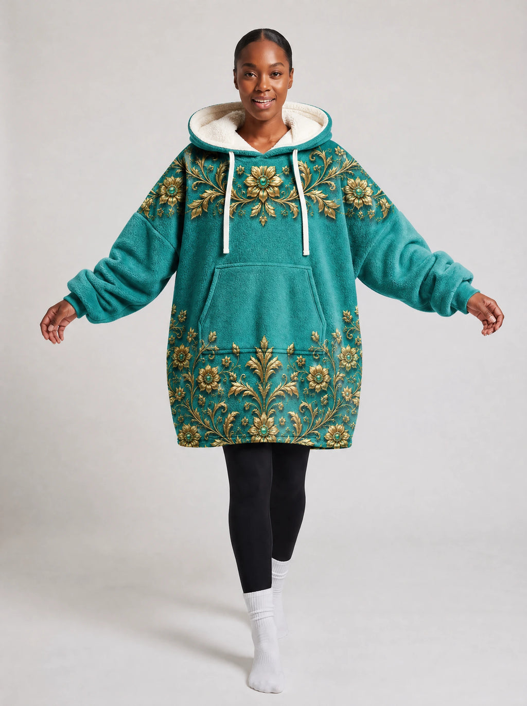 "Heshima" Blanket Hoodie — front