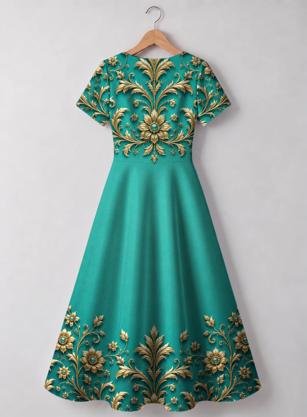 "Heshima" V Neck Midi Dress