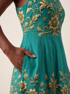 "Heshima" V Neck Midi Dress — back