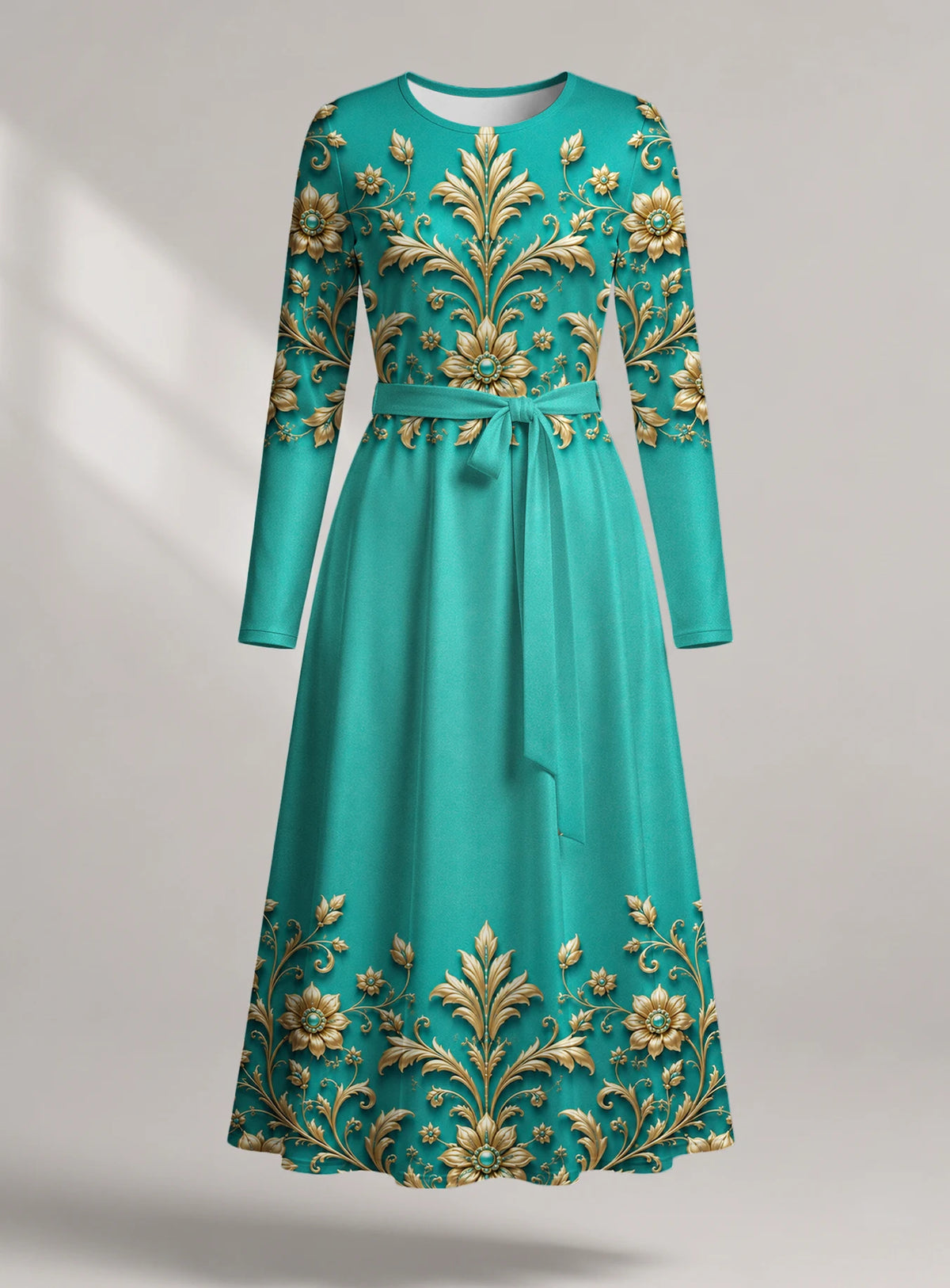 "Heshima" Long Sleeve Midaxi Dress