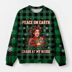 "Holiday Chaos" Christmas Sweatshirt — front view