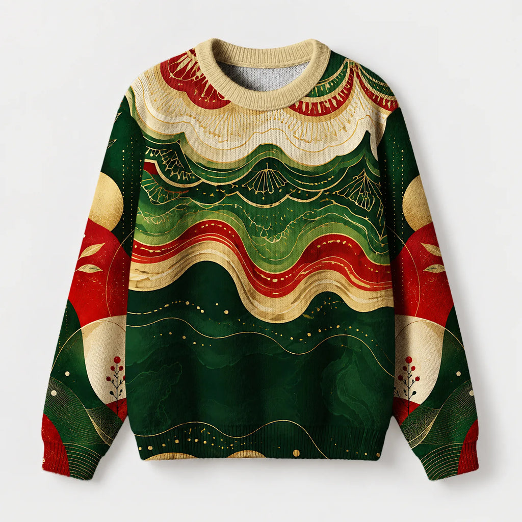 "Holiday Waves" Christmas Sweatshirt — front view
