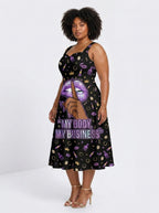 Hush Corset Dress on model three quarter
