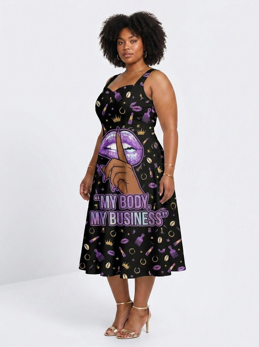 Hush Corset Dress on model three quarter