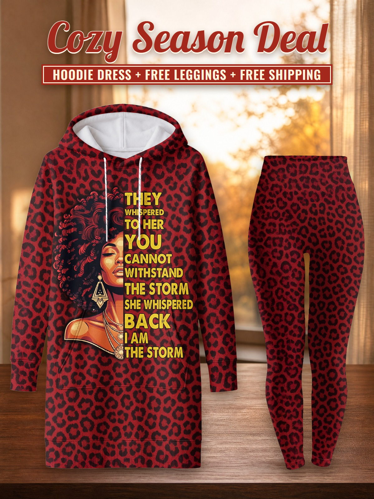 "Unstoppable" Hoodie Dress & Leggings Deal – Cozy Season Deal: hoodie dress + free leggings + free shipping