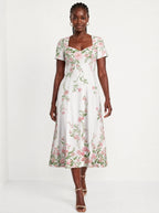 "Chanua" Sweetheart Midi Dress — front view on model