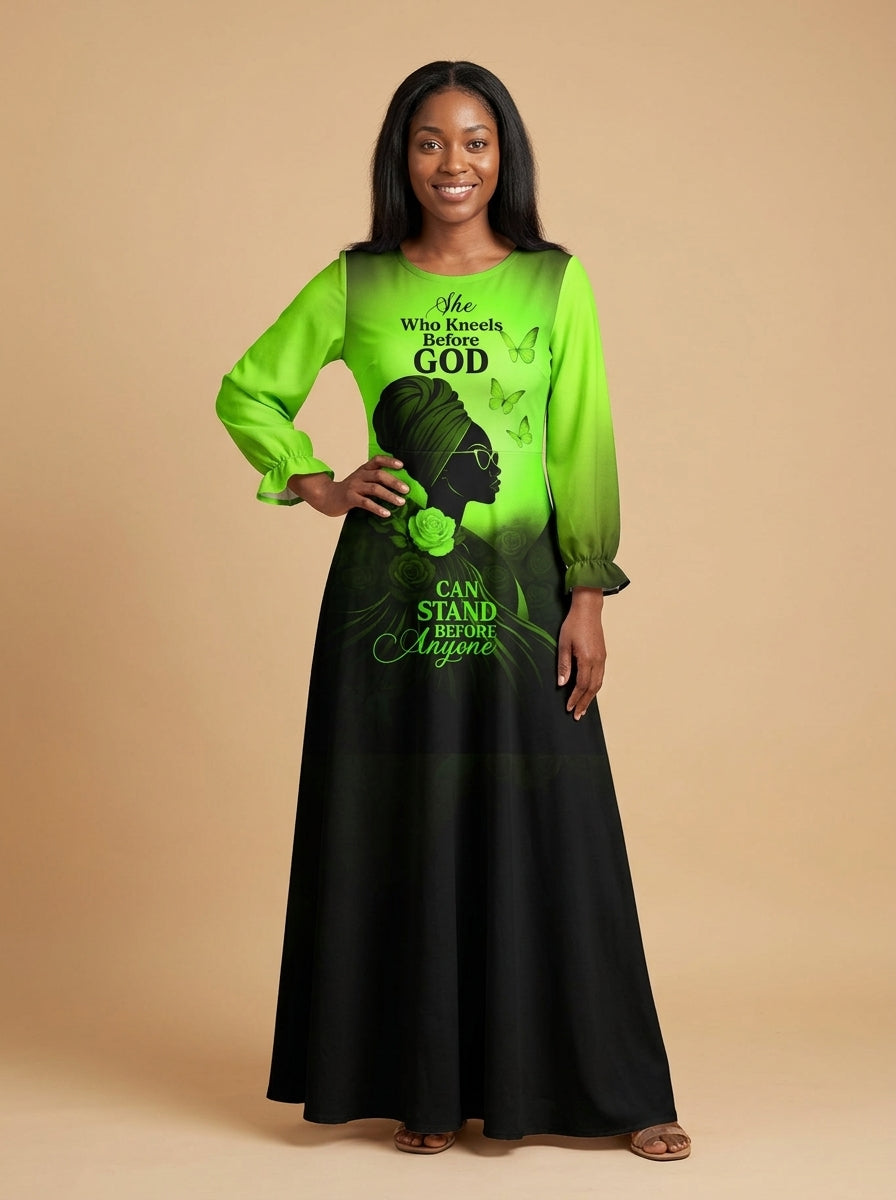 "Selah" Green Long Maxi Dress & Leggings Deal