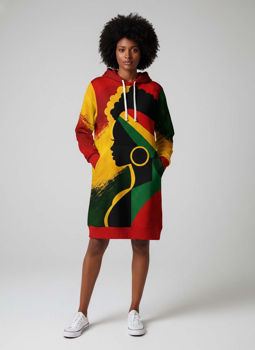 "Uhuru" Hoodie Dress