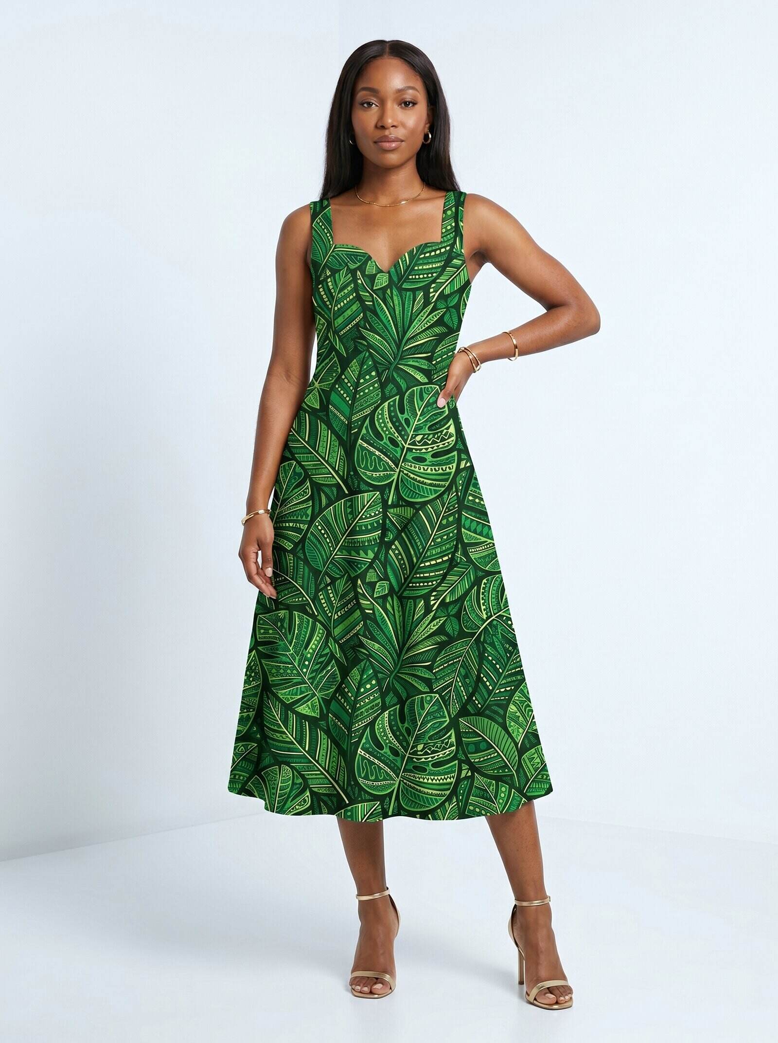 "Asili" Emerald Corset Dress
