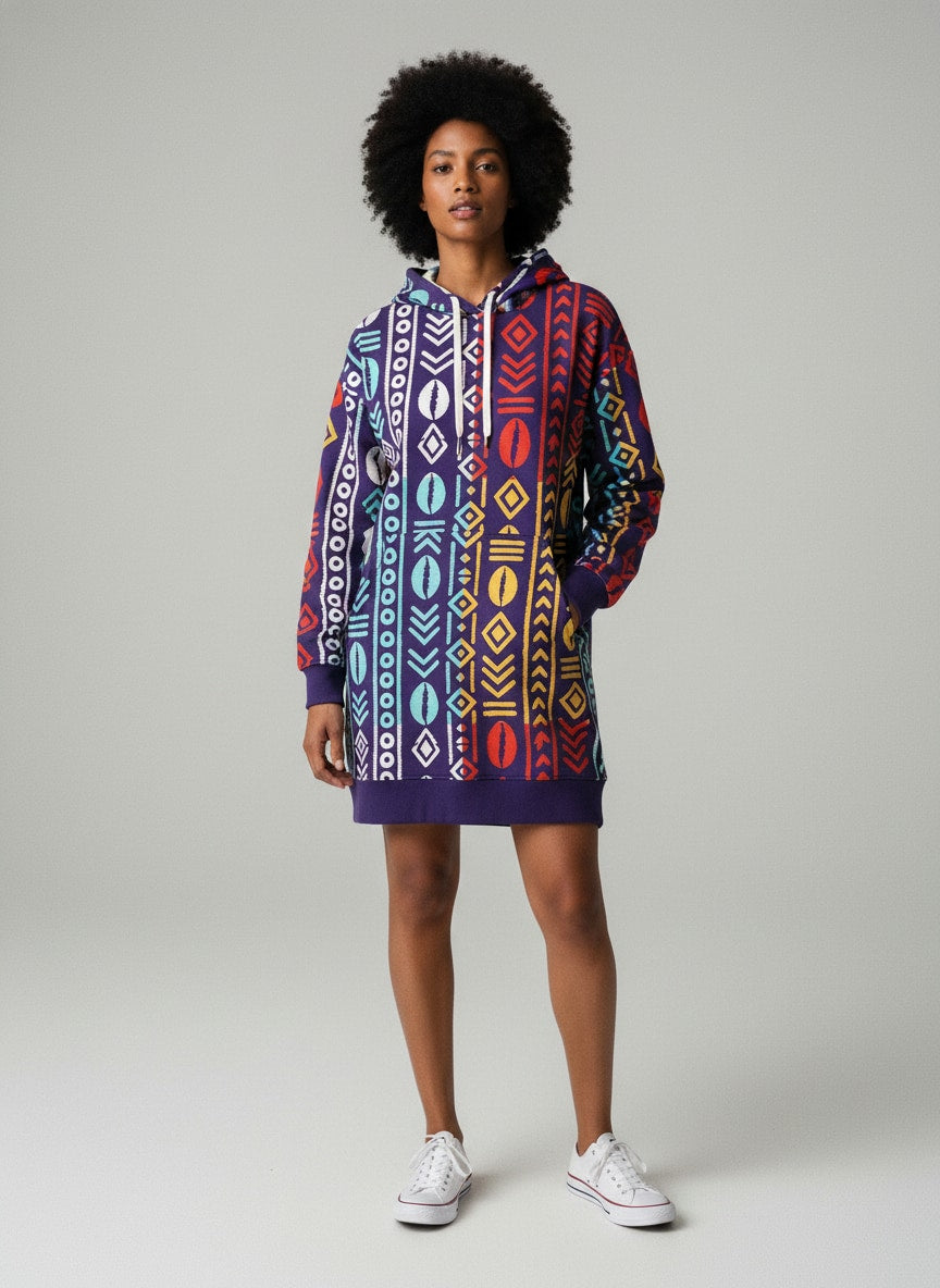 "Oshun Zamani" Hoodie Dress