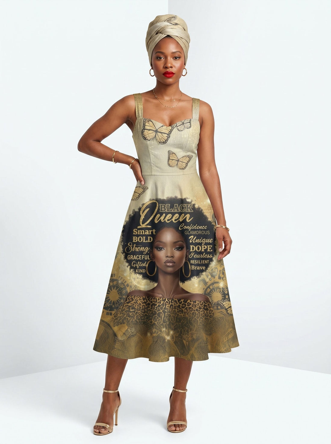 Black Queen Sunflower Corset Dress