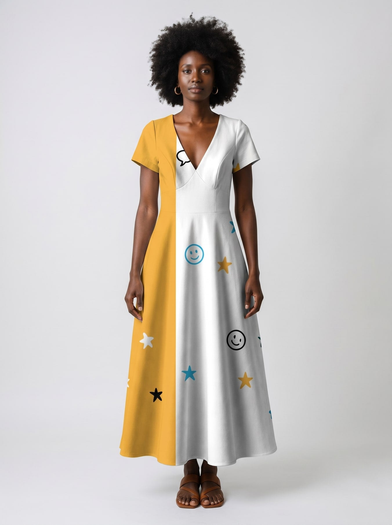 Feeling Blacknificient Short Sleeve Maxi Dress