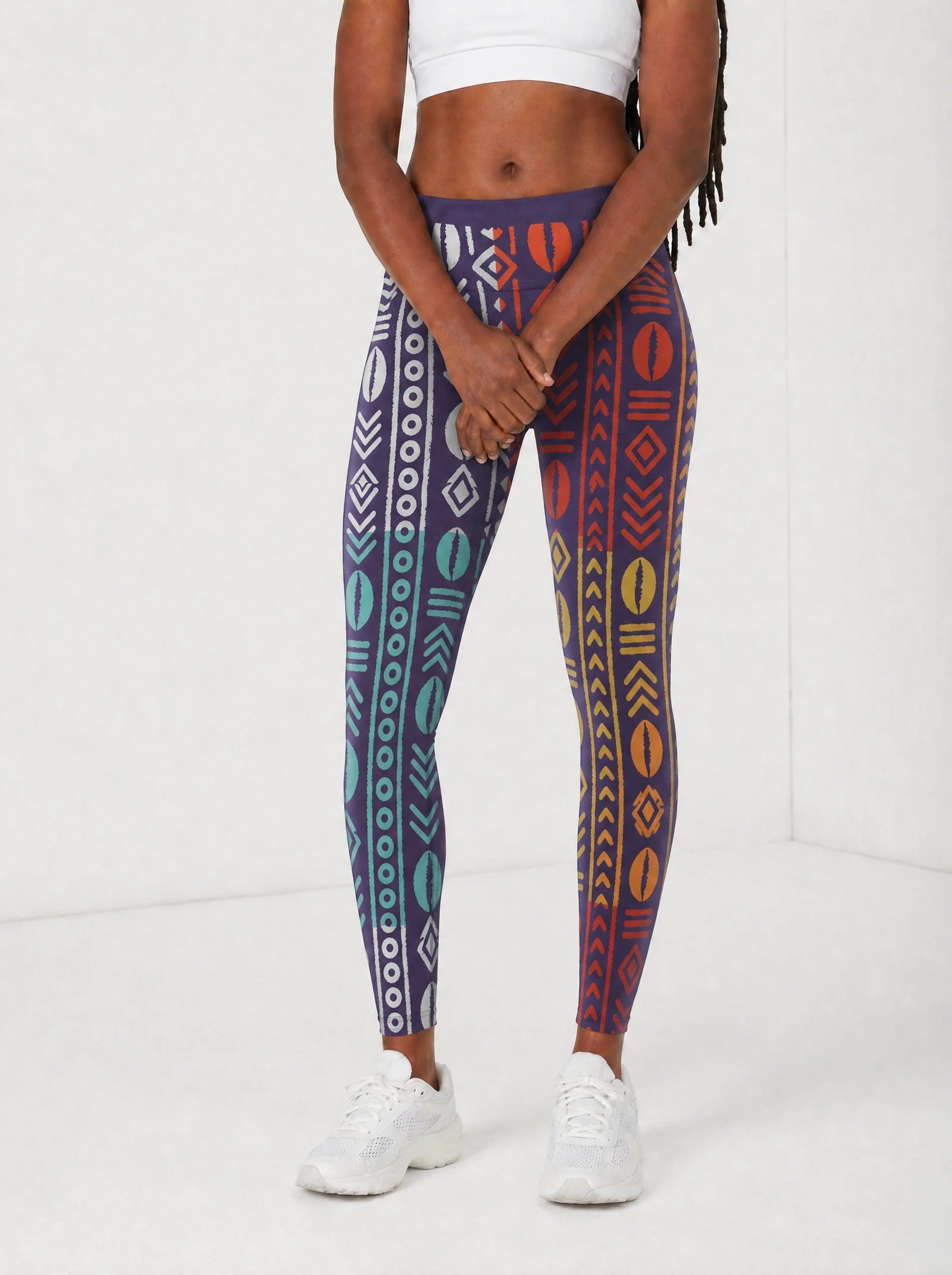 "Oshun Zamani" Leggings — front view on model