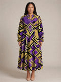 "Sheba" Long Puff Sleeve Dress