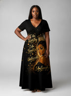 "Tunu" Short Sleeve Maxi Dress