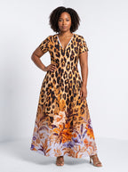 "Madoa" Short Sleeve Maxi Dress