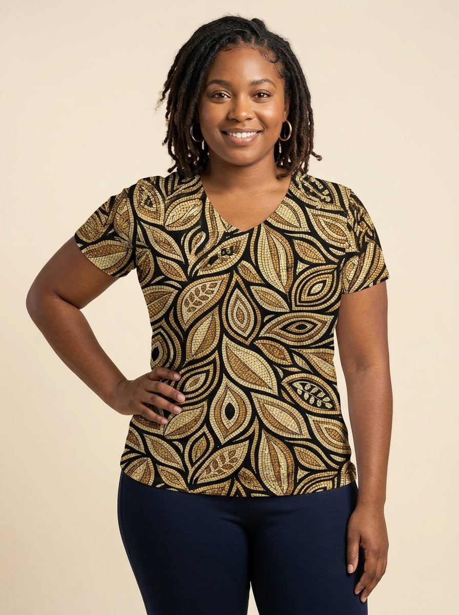Ashanti V-Neck T-Shirt
