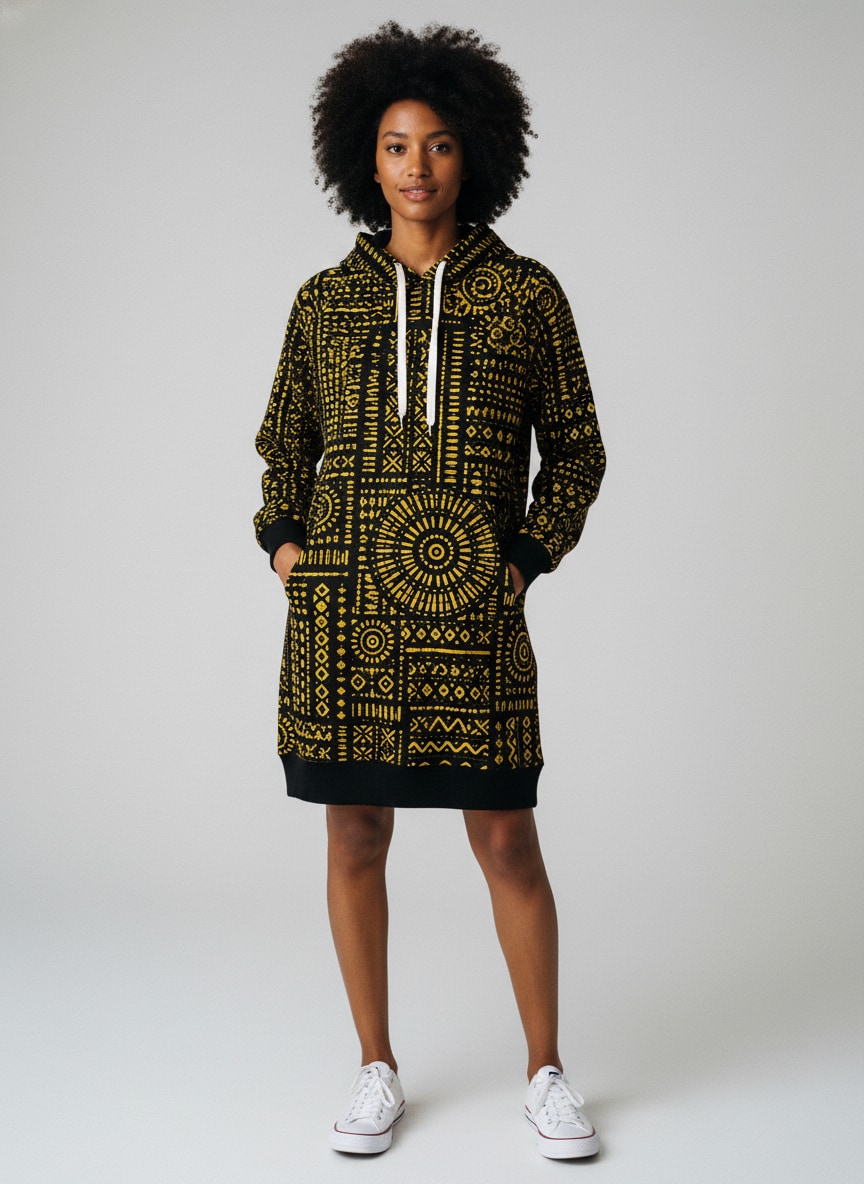 "Lamu" Hoodie Dress