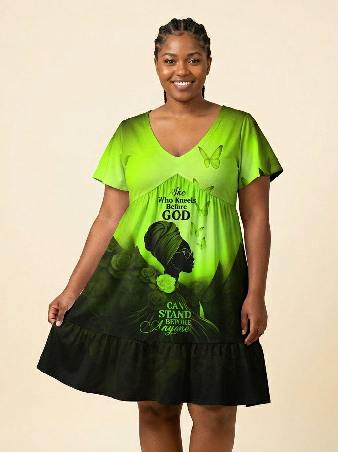 "Selah" Green Floral Dress