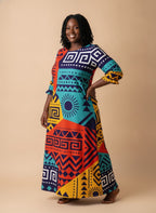 "Kanga" Long Sleeve Maxi Dress Promo