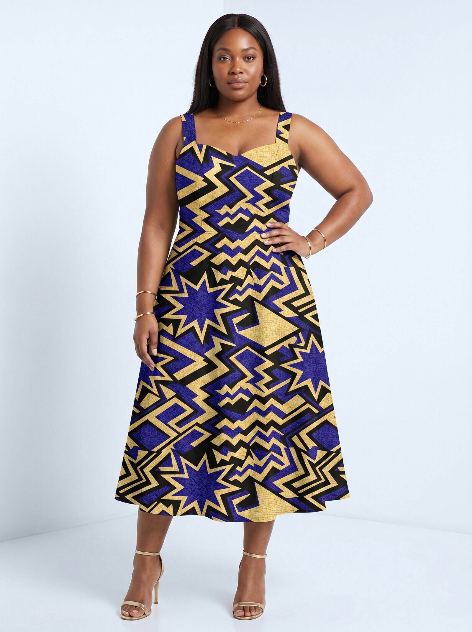 Royal Blue Sheba Corset Dress