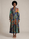 "Majani" Long Puff Sleeve Dress