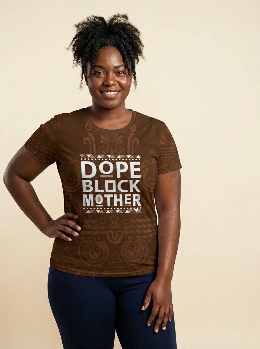 Dope Black Mom V-Neck T-Shirt