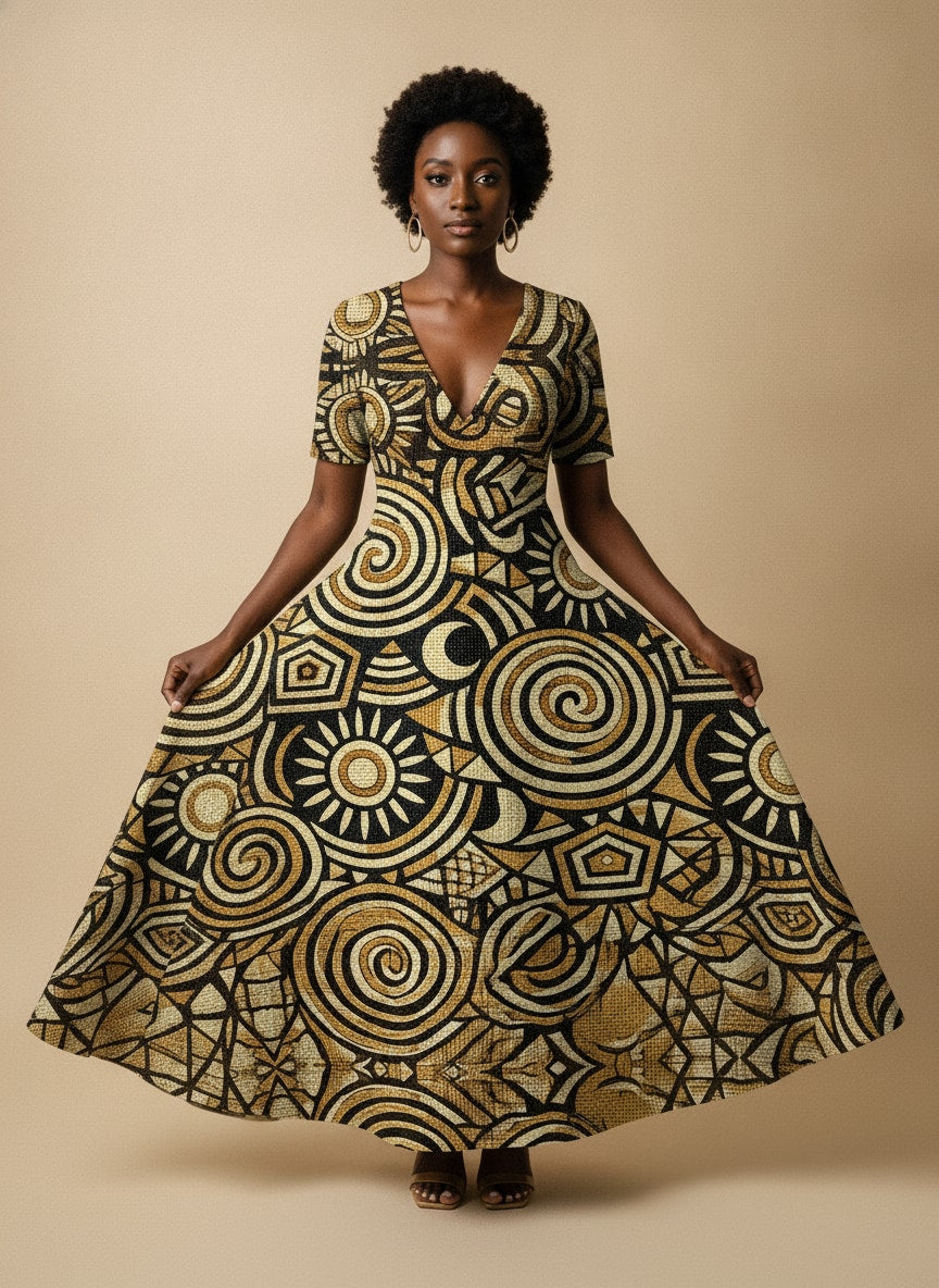 Sahara Short Sleeve Maxi Dress