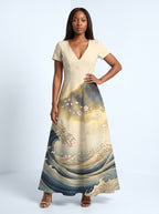 "Wimbi" Short Sleeve Maxi Dress