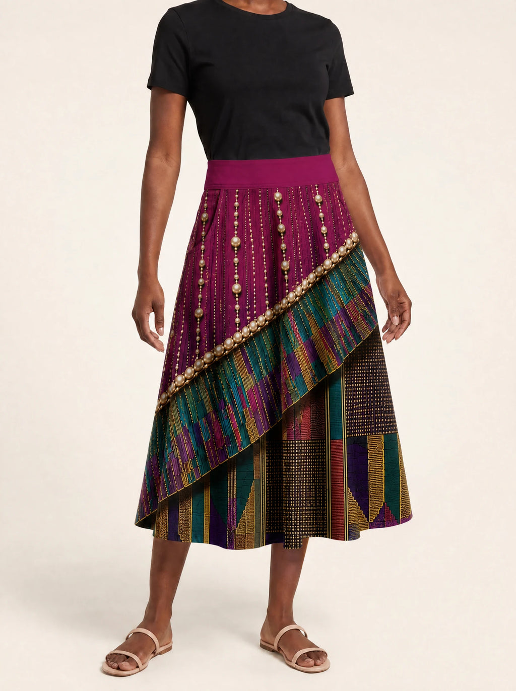 "Lulu" Twirl Skirt — front view on model