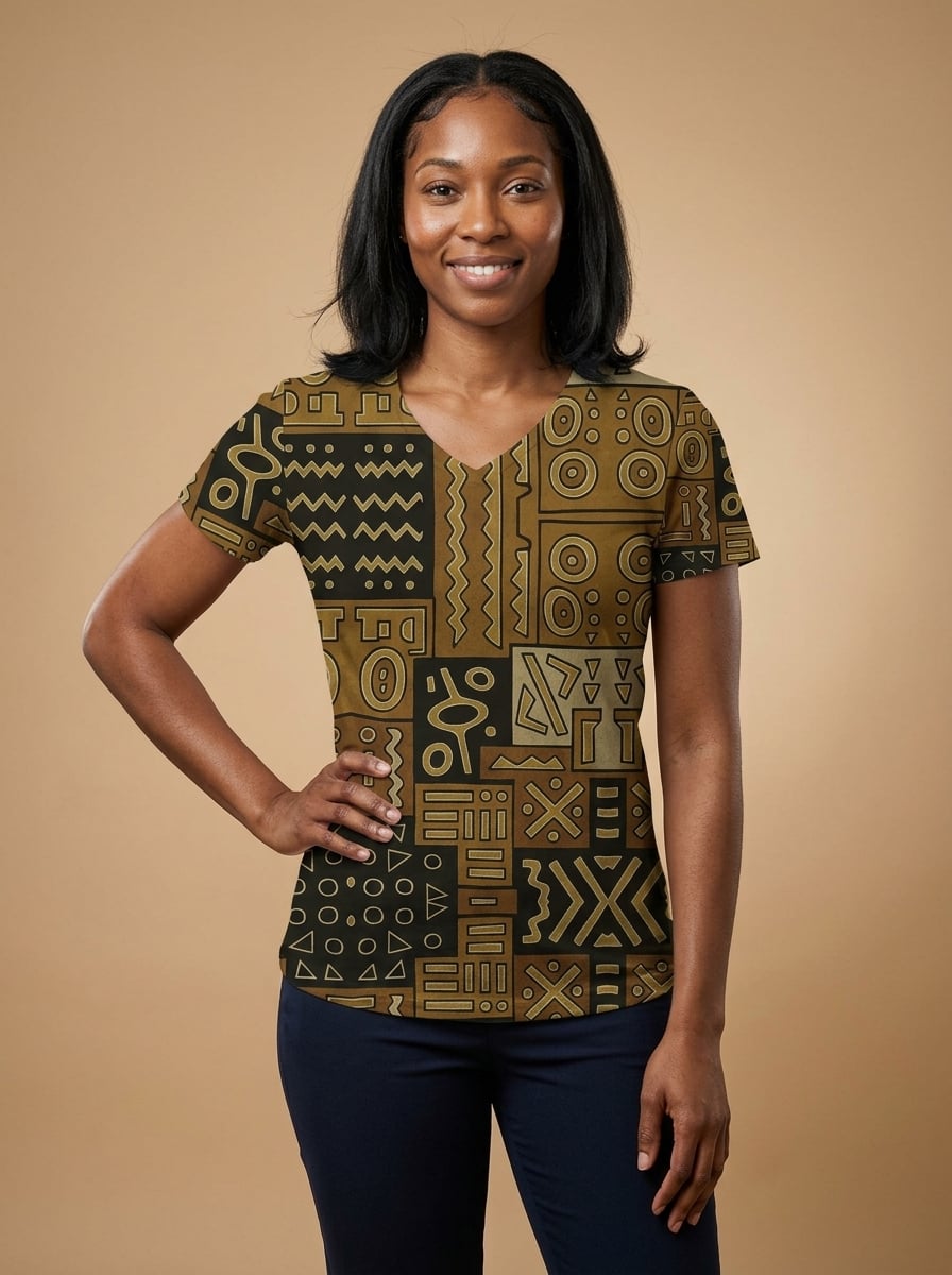 Sankofa V-Neck T-Shirt
