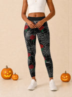 "Mwiba" Halloween Leggings — front view on model