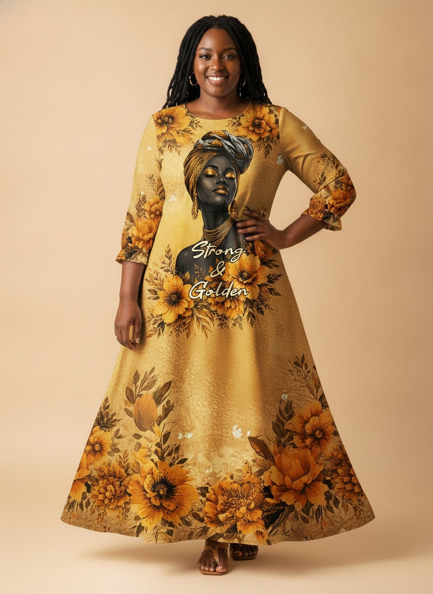 "Zari" Long Sleeve Maxi Dress