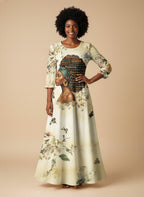 Gorgeous Black Queen Long Sleeve Maxi Dress
