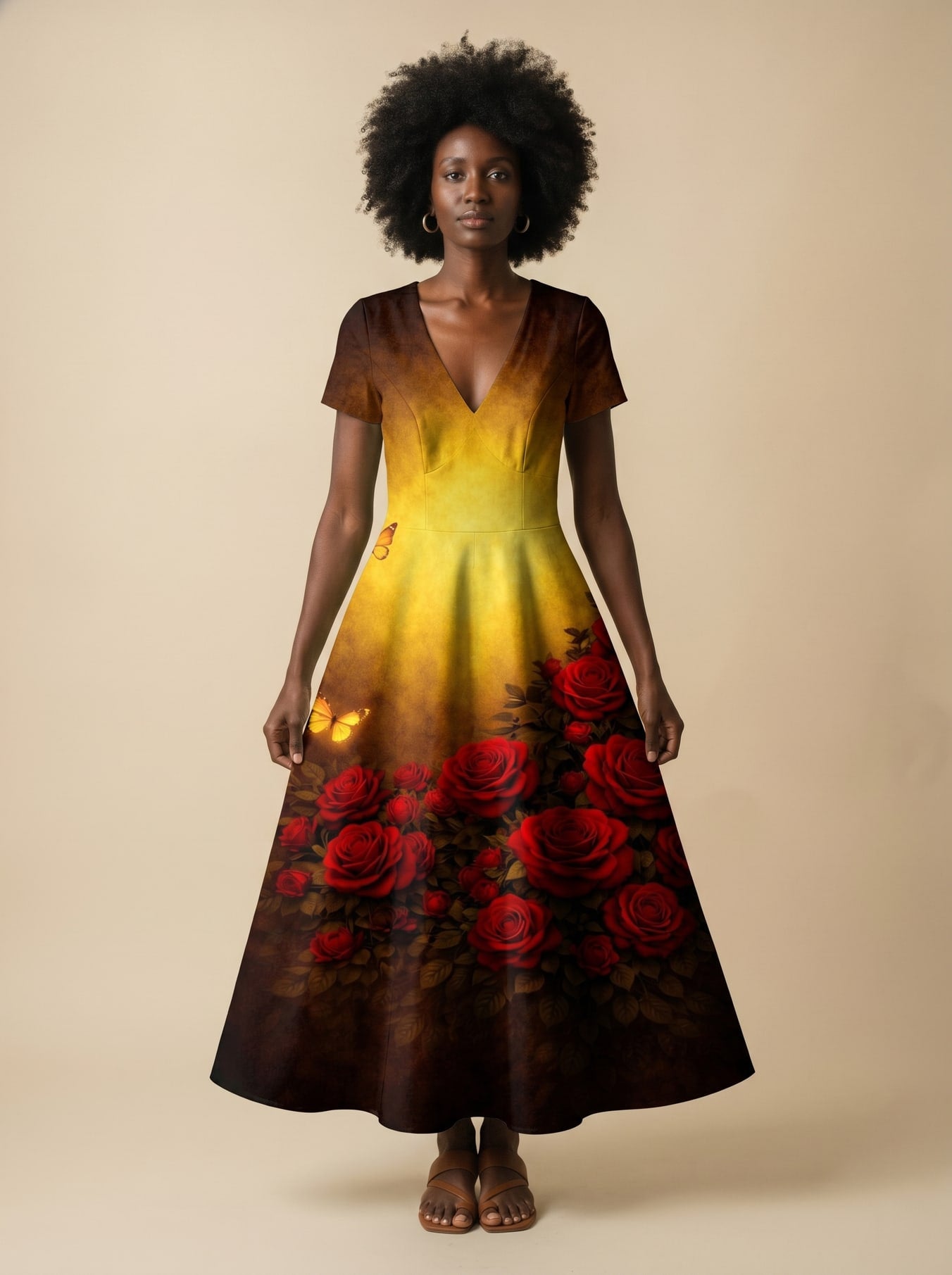 Thorn Short Sleeve Maxi Dress