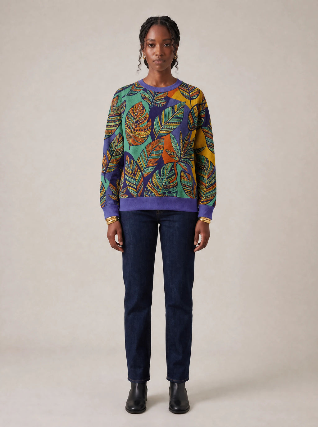 "Majani" Sweatshirt — front view on model