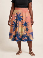 "Machweo" Twirl Skirt — front view on model