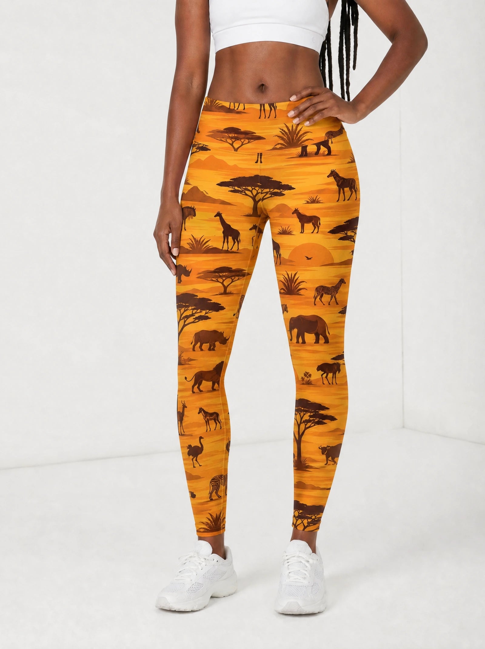 "Mbuga" Leggings — front view on model
