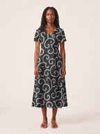 "Duara" V Neck Midi Dress Promo