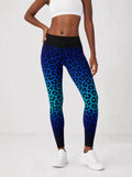 "Unstoppable" Sapphire Leopard Leggings