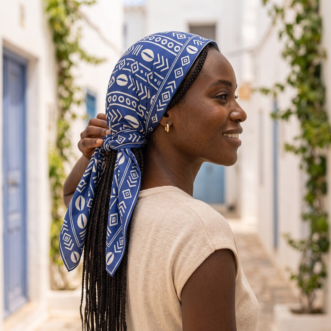 "Oshun" Royal Blue Bandana