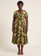 "Ashanti" V Neck Midi Dress