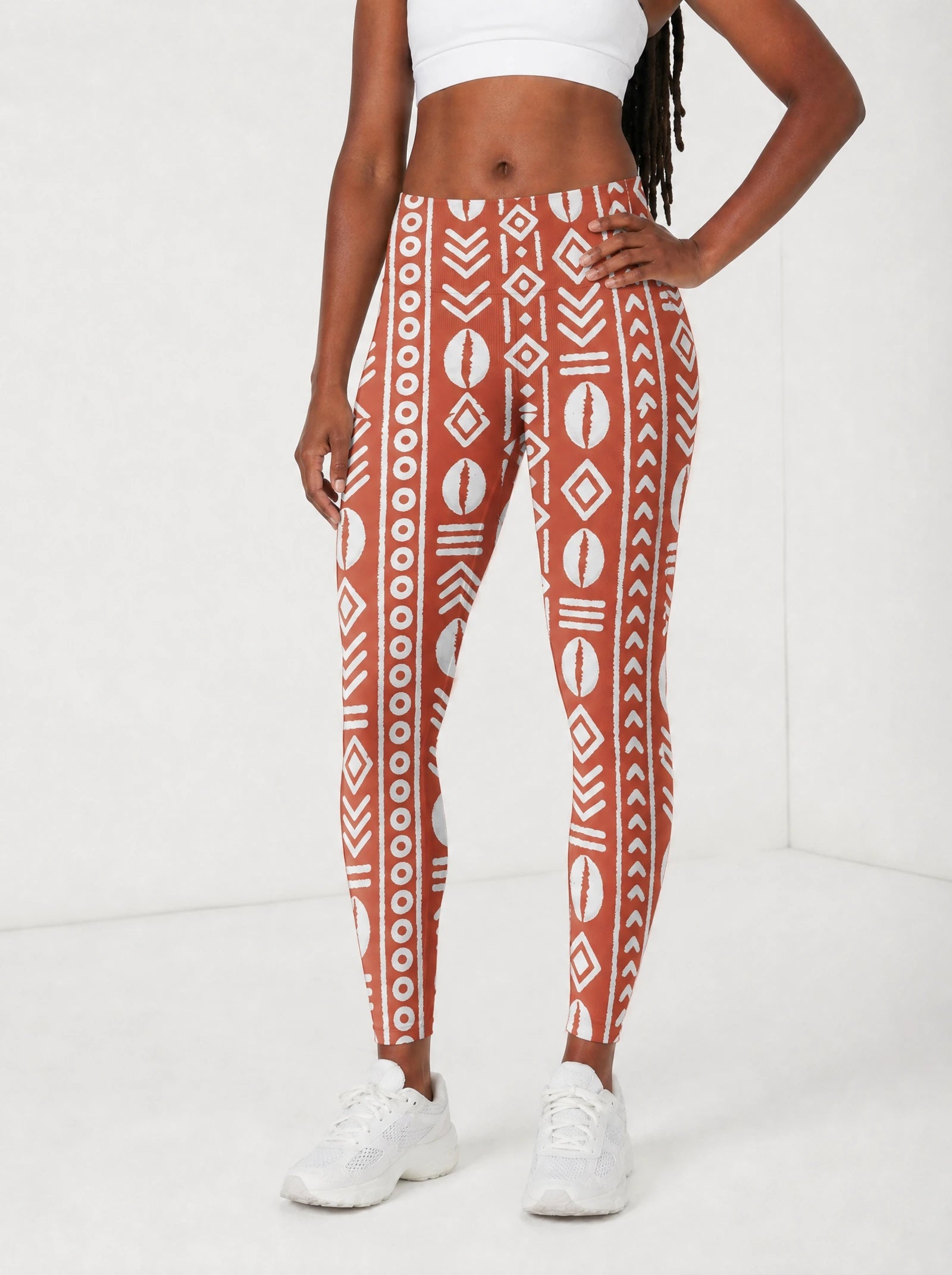 "Oshun Kijani" Leggings — front view on model