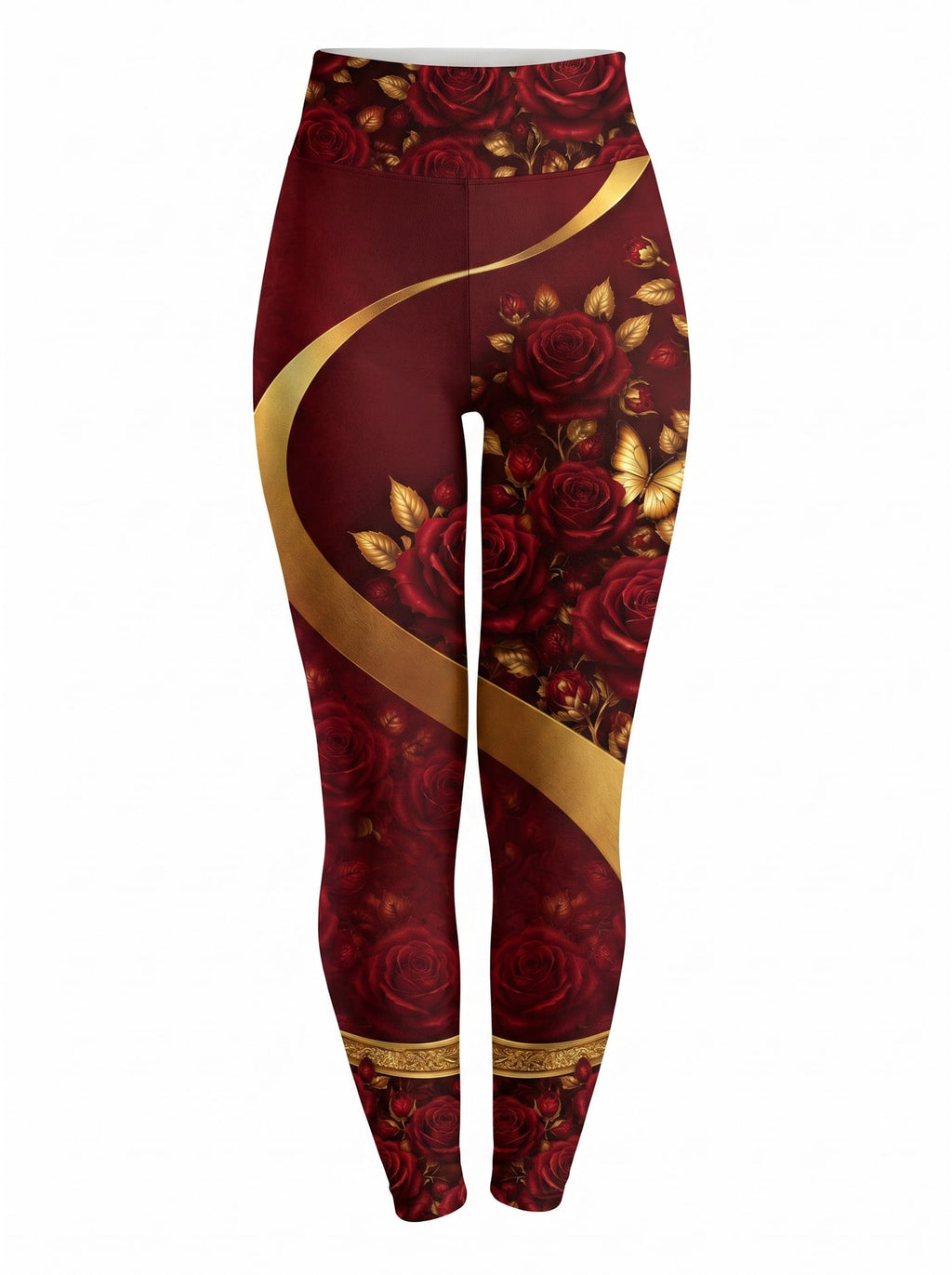 "August Girl Roses" Leggings
