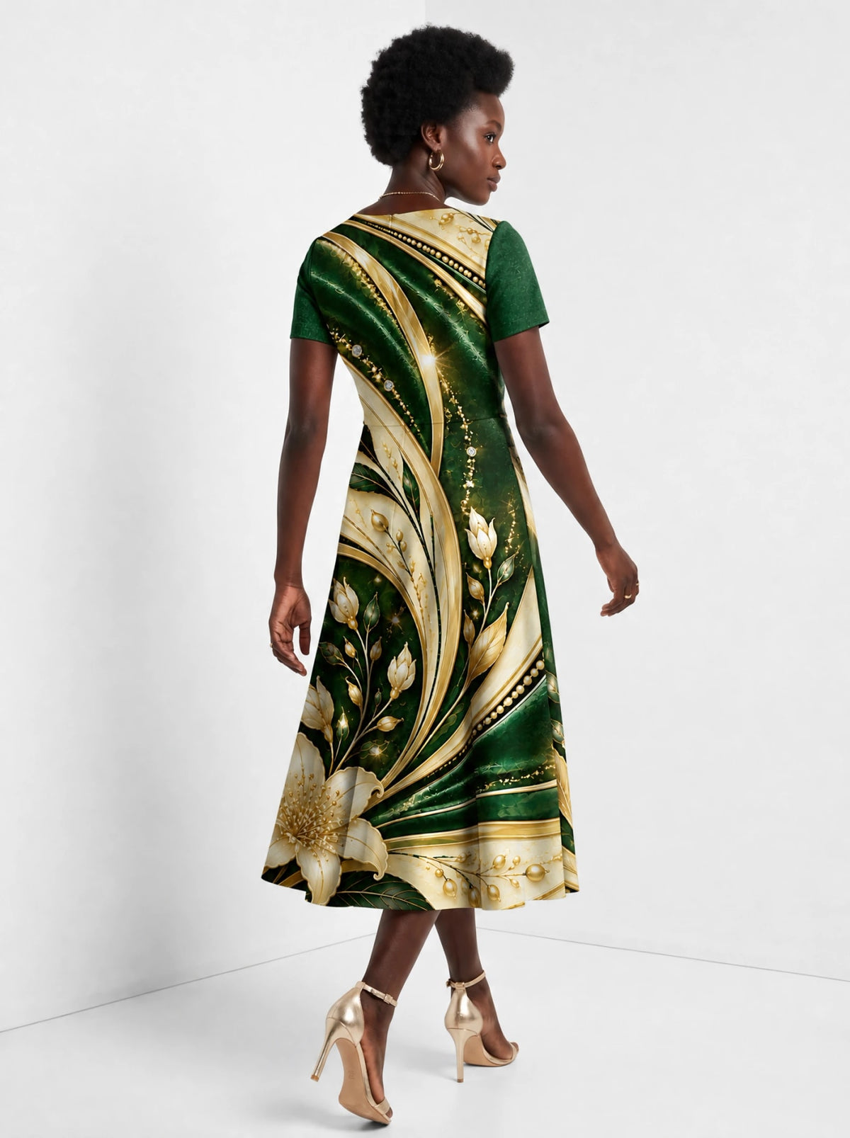 "Shanga" Sweetheart Midi Dress