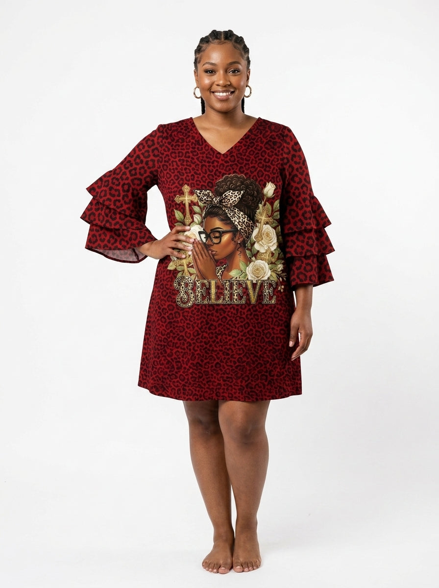 "Imani" Rouge Stacked Ruffle Dress & Leggings Deal