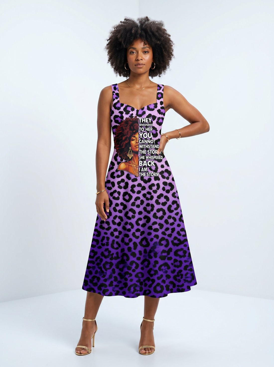 "Unstoppable" Amethyst Leopard Corset Dress